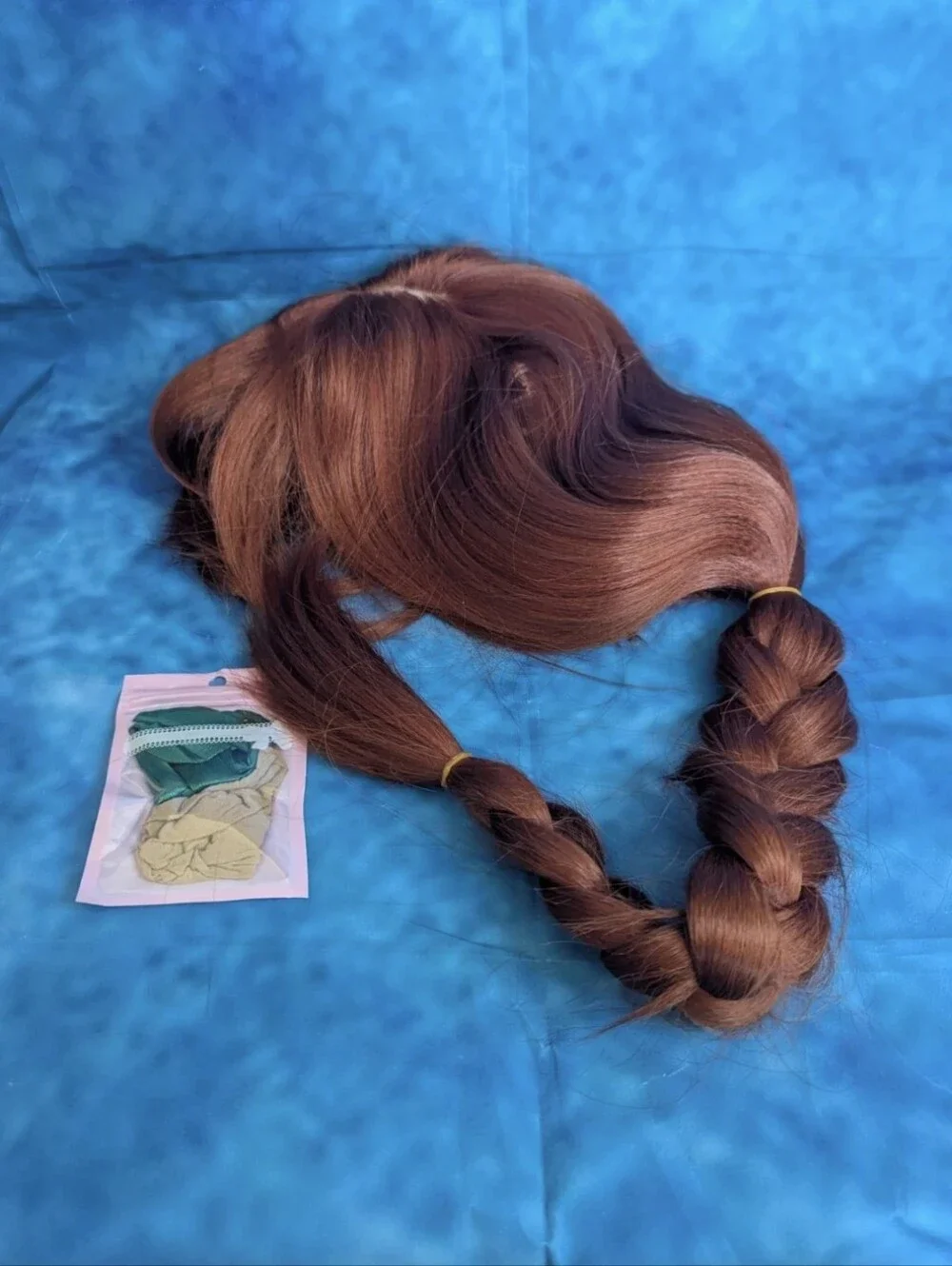 Yargel Red Long Braided Synthetic Wig Auburn NIB Ogre Princess Style
